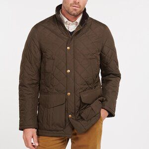 Barbour Devon Quilted Jacket, Olive, Large